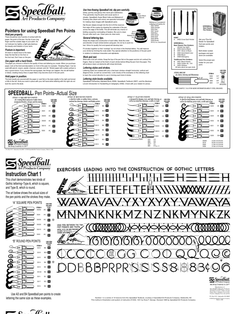 SpeedBall Lettering | Calligraphy | Art Materials