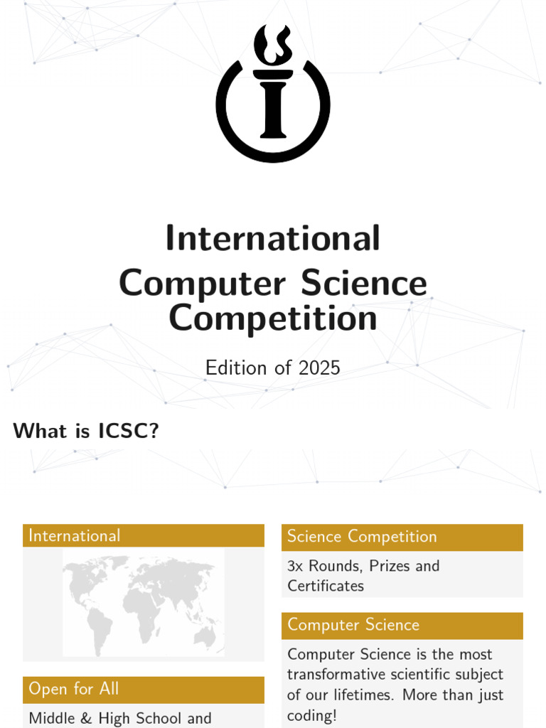 ICSC 2025: Join the Competition! | PDF | Computing