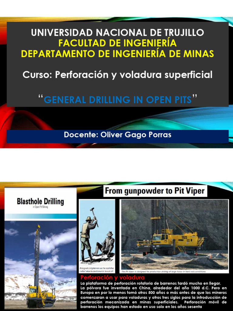 4.0 General Drilling in Open Pits OHGP Last 130923 | PDF