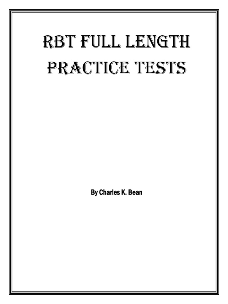 RBT Full Length Practice Tests | PDF