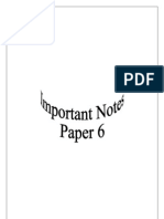 Paper 6 Important Notes