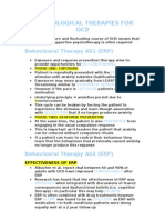 Psychological Therapies For Ocd