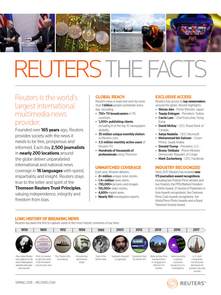 Reuters Fact Sheet 2018 | PDF | Reuters | News