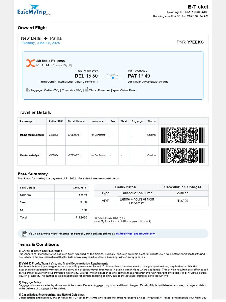 EaseMyTrip Web Check-In Guide | PDF | Airlines | Travel Visa