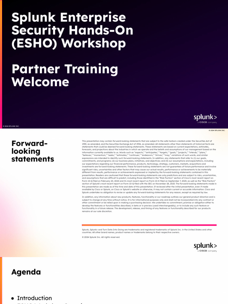 Splunk Enterprise Security Workshop Guide | PDF | Risk | Goal