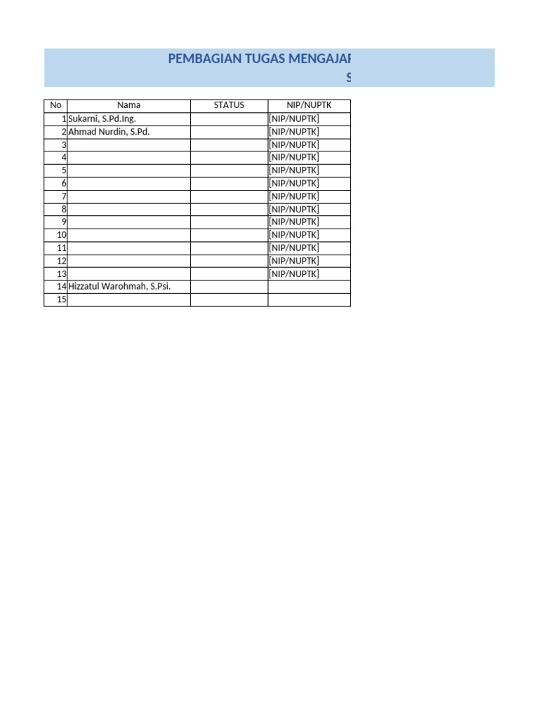 Pembagian Tugas | PDF