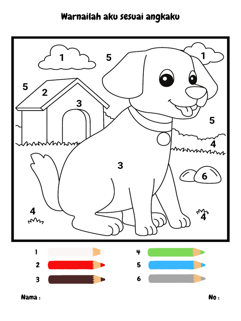 Black Fun Color by Number Coloring Worksheet | PDF
