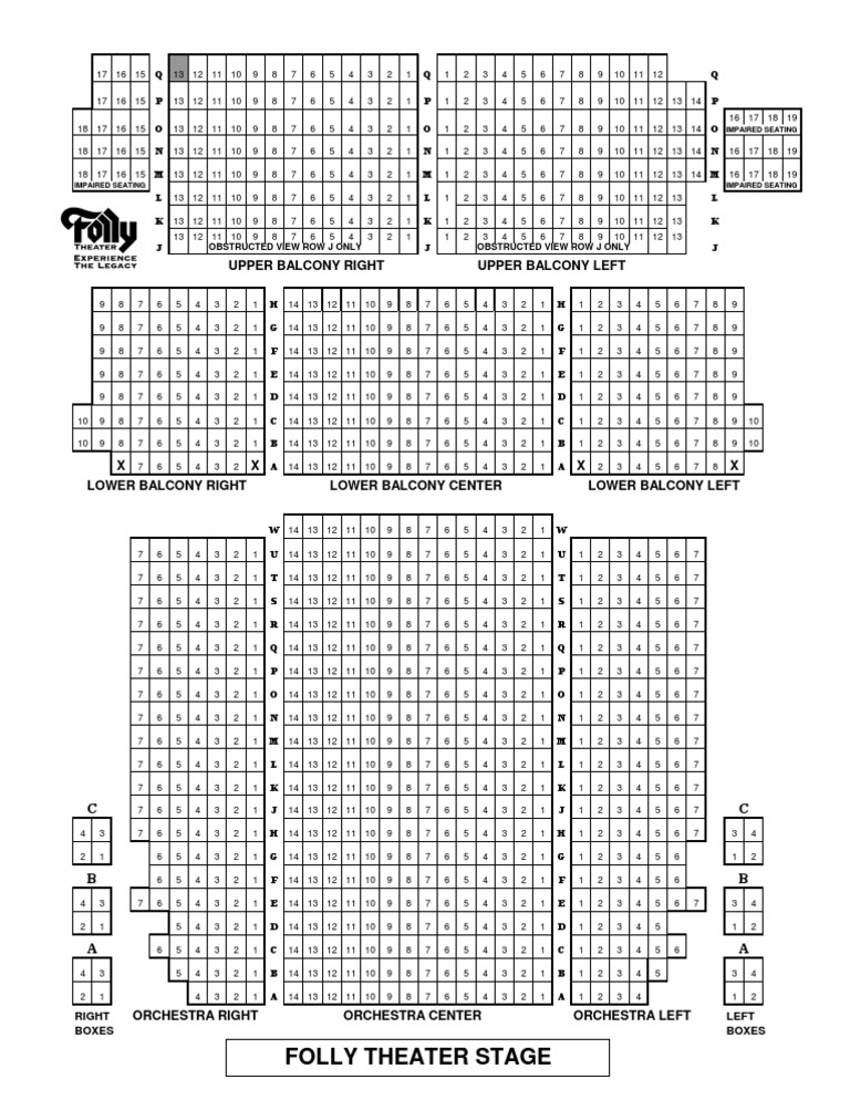 Folly Theater Seating Overview | PDF