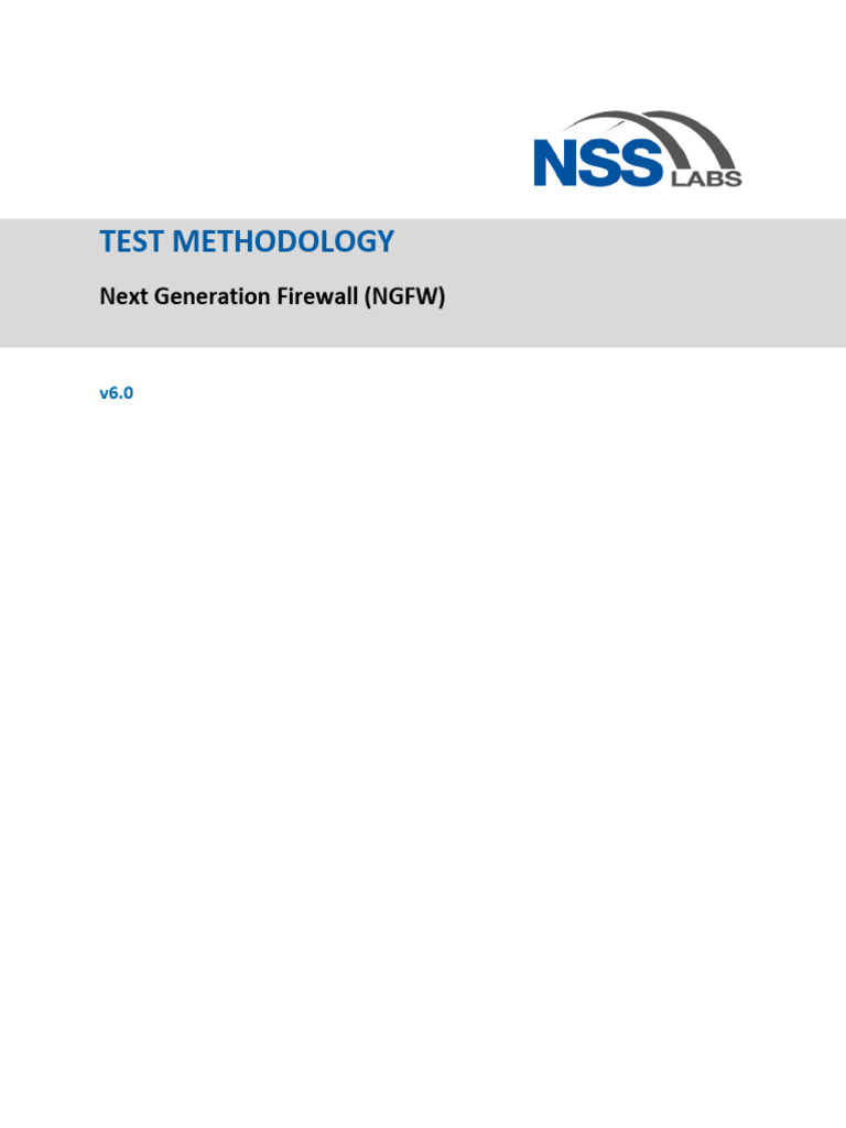 NGFW Testing Methodology v6.0 | PDF | Transmission Control Protocol ...