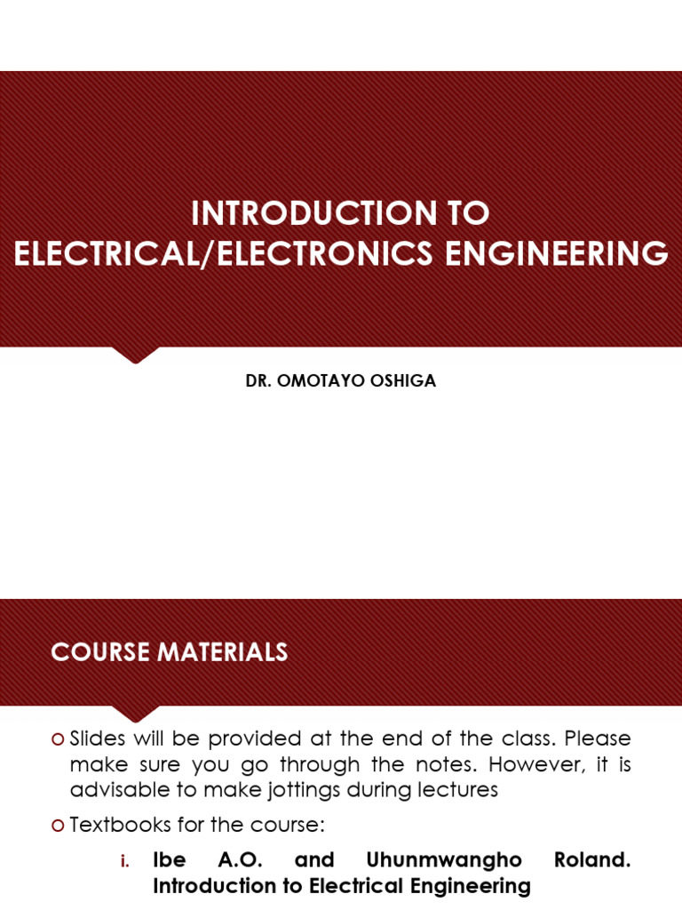 EEE 102 Course Overview and Policies | PDF