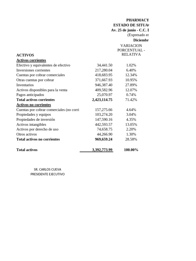 Estado Situacion Financiera 2024 | PDF | Estado de resultados | Economias