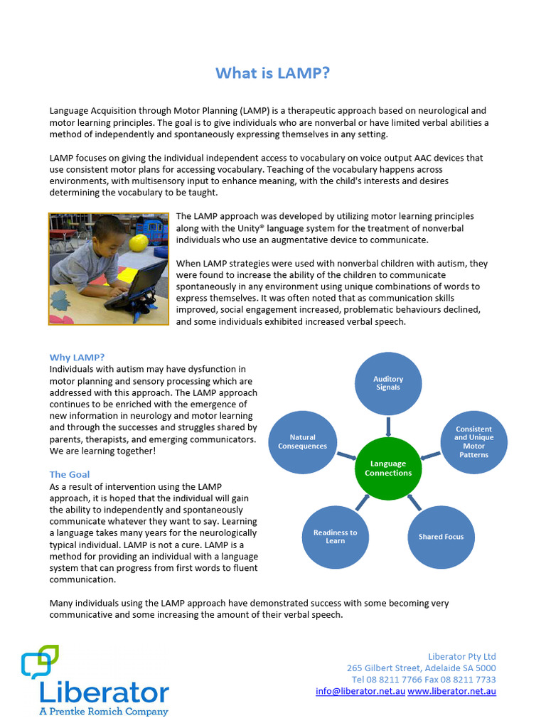Understanding the LAMP Approach for Autism | PDF | Communication ...