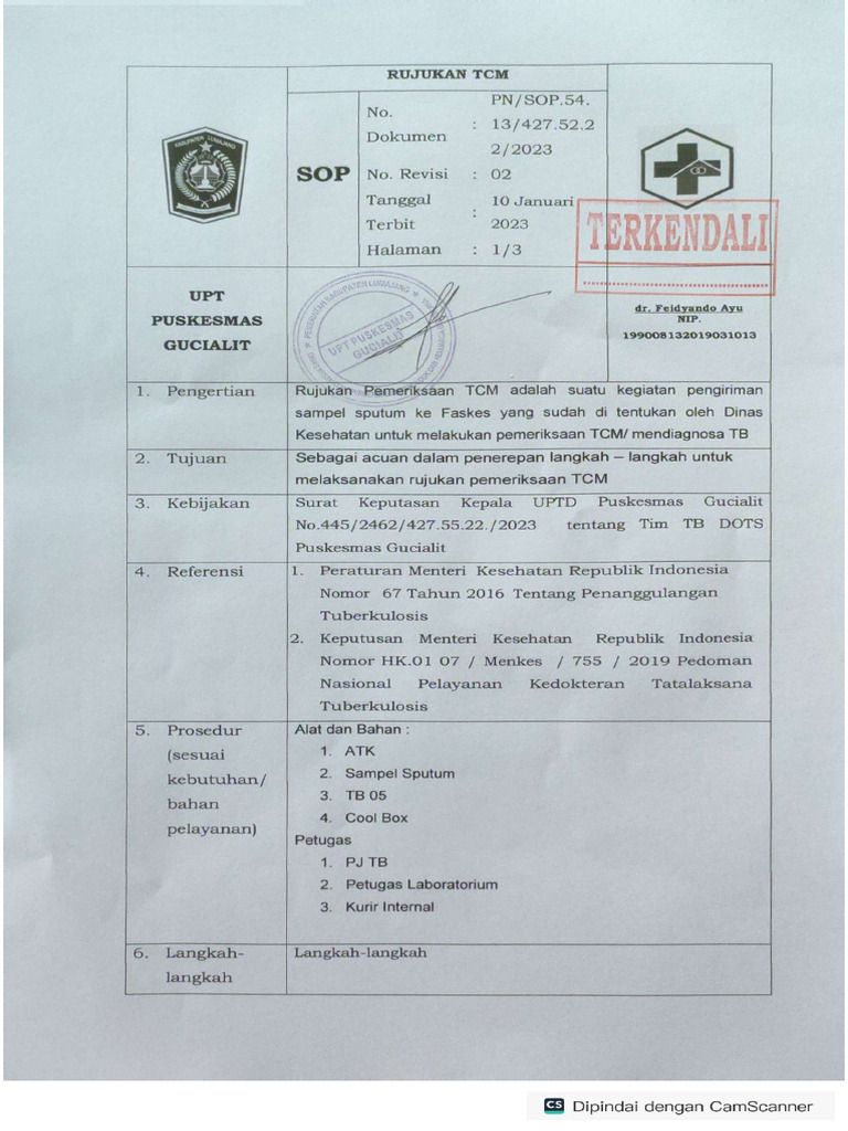 Sop Rujukan Tcm | PDF