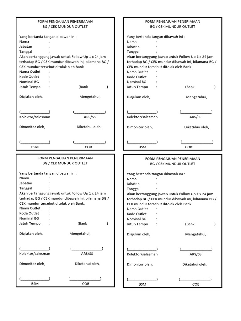 Form Giro Mundur | PDF