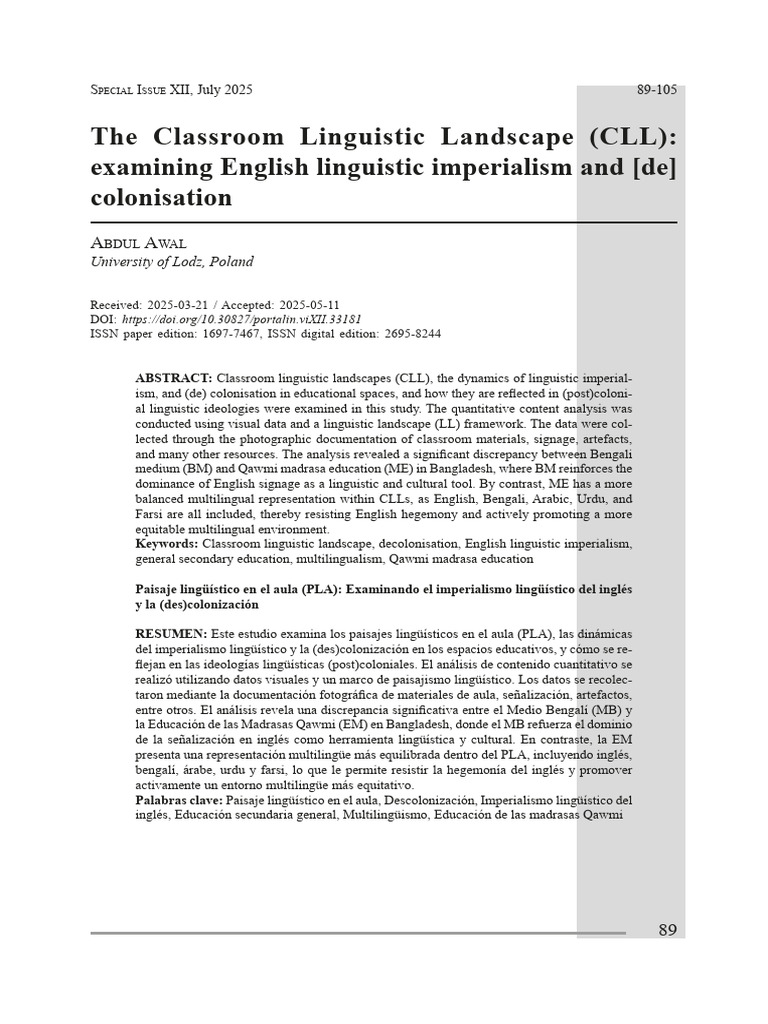 CLL and English Linguistic Imperialism | PDF | Human Communication ...