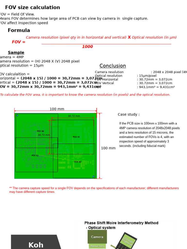 FOV Calculation for 4MP Camera | PDF | Field Of View | Optical Resolution