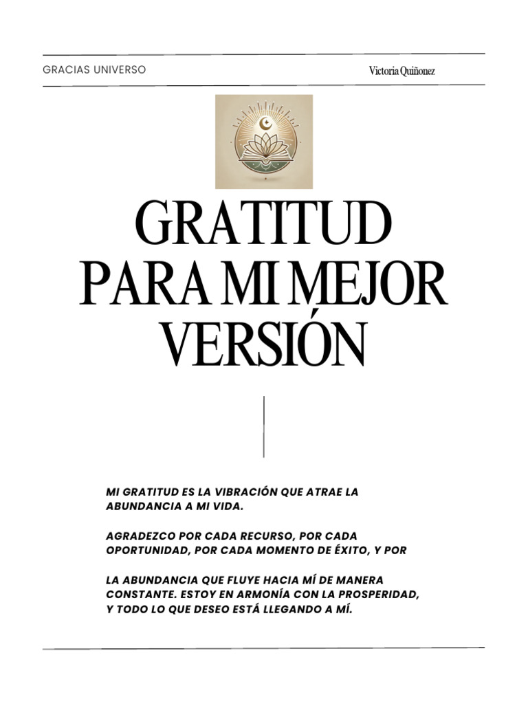 Diario de Gratitud y Autocuidado | PDF | Gratitud | Amor