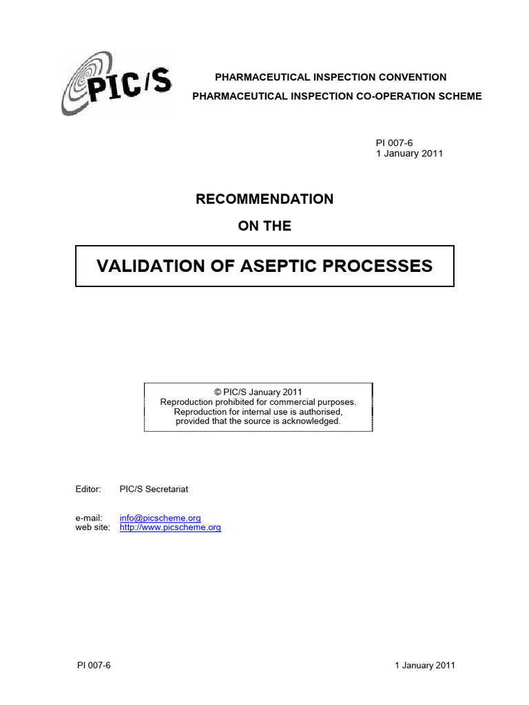 Aseptic Process Validation Guidelines | PDF | Sterilization ...