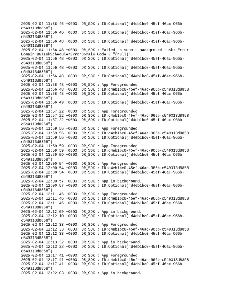 DR_SDK Background Task Errors | PDF