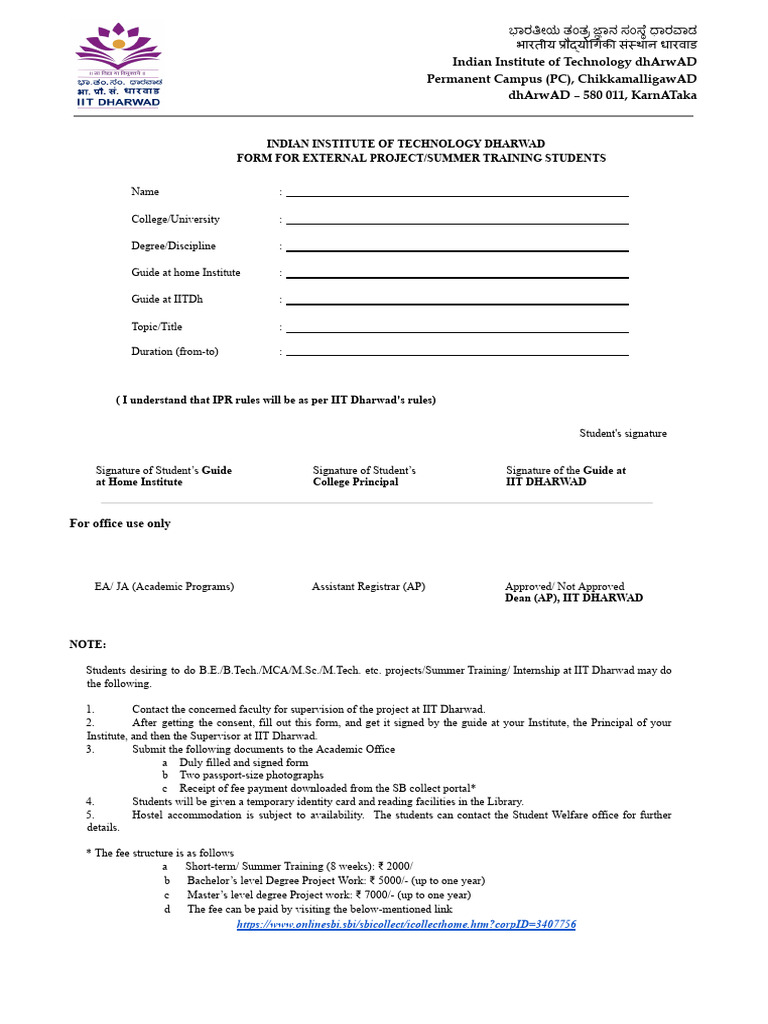 IIT Dharwad Winter Internship Guide 2025 | PDF | Educational Stages