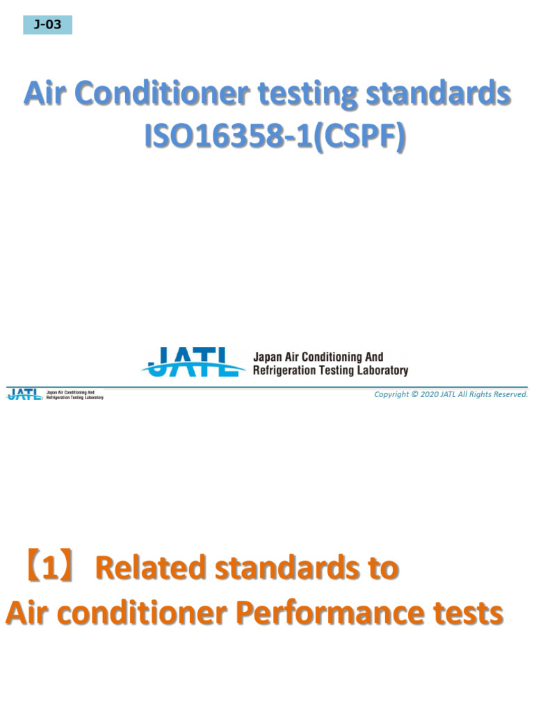 ISO 16358-1: Air Conditioner Efficiency Standards | PDF | Air ...