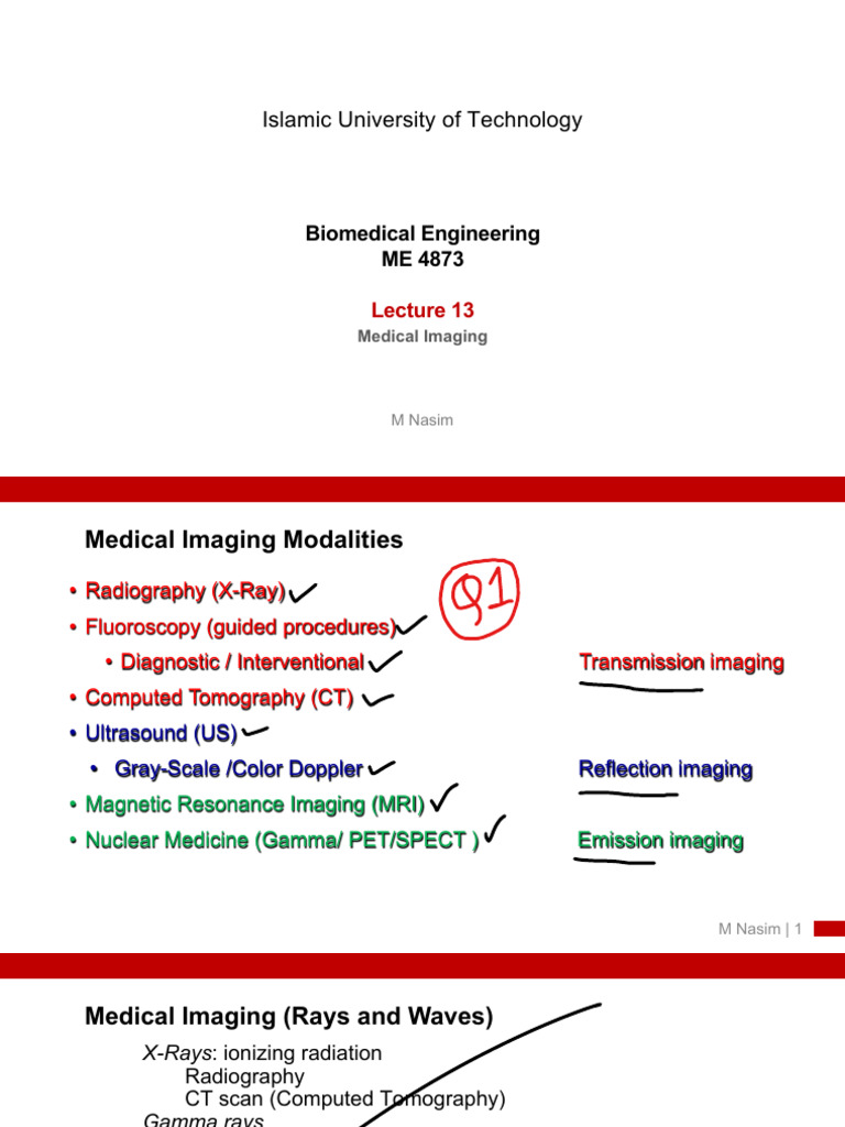 Medical Imaging Techniques Overview | PDF | Radiography | Medical Imaging