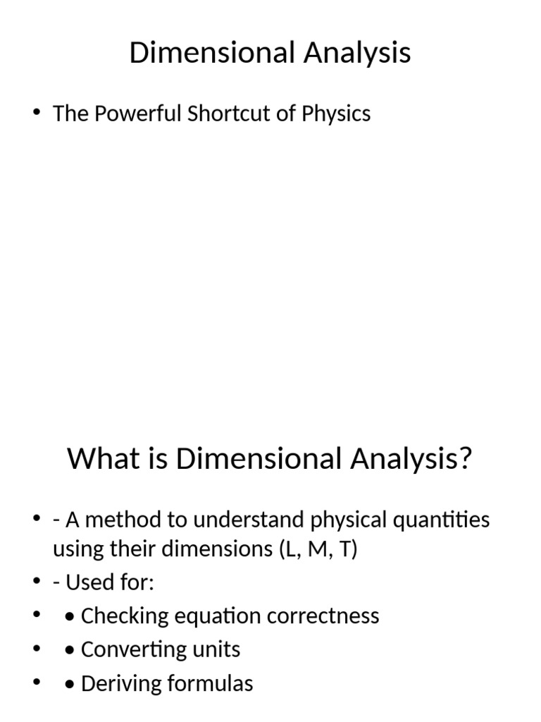 Dimensional Analysis | PDF | Metrology | Mechanics