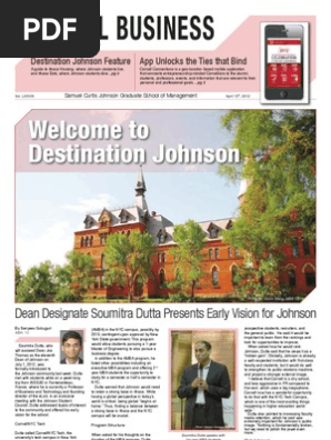 Cornell Business Journal, April 2012