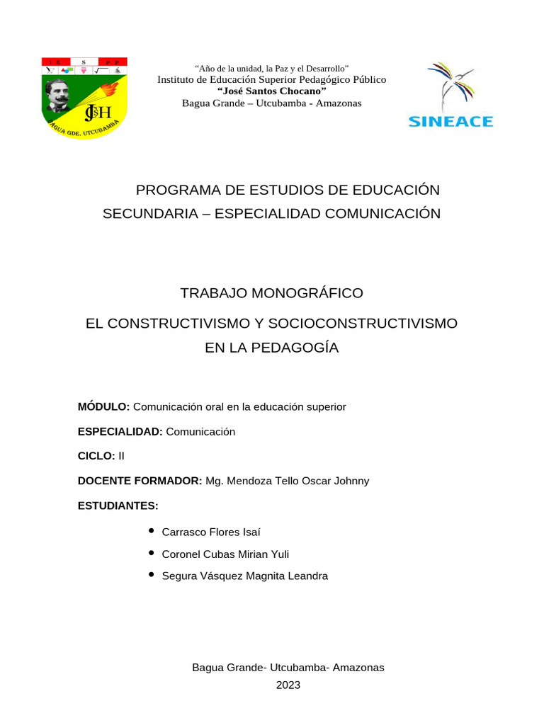 Constructivismo y Socioconstructivismo en Educación | PDF ...