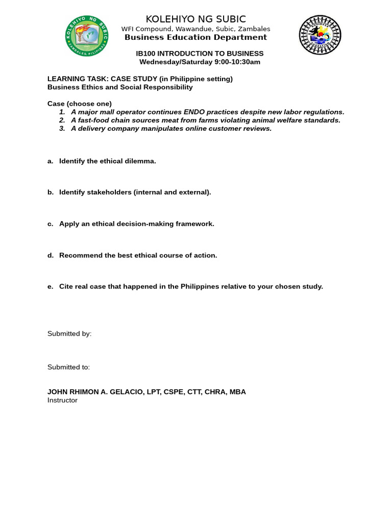 Case Study Template | PDF