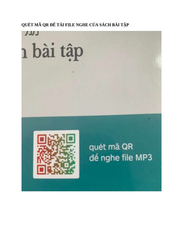 MÃ QR TẢI FILE NGHE CỦA SÁCH BÀI TẬP | PDF