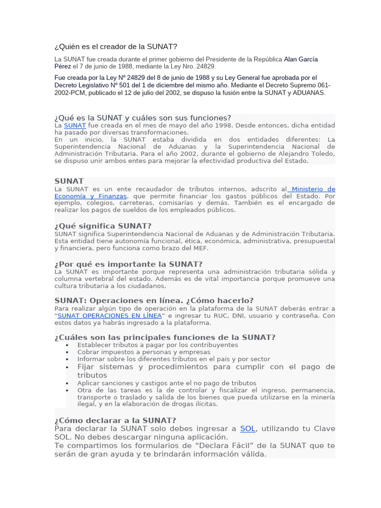 Desafíos de la SUNAT en Tributación | PDF | aduana | Impuestos