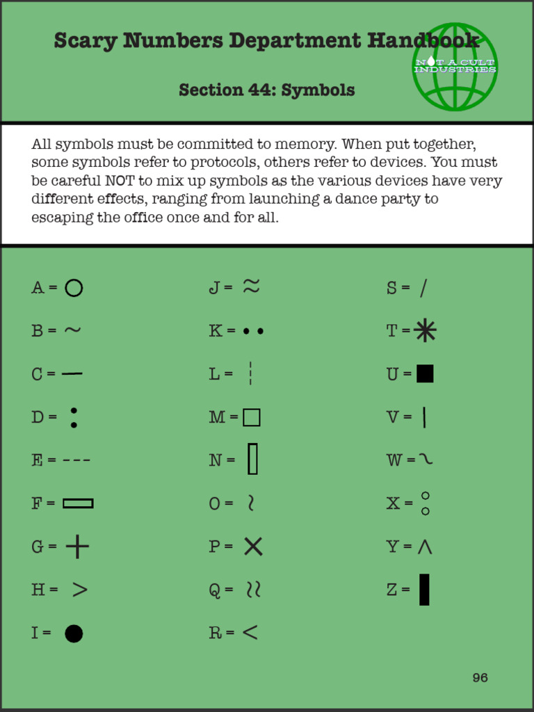 Scary Numbers Symbol Memorization Guide | PDF