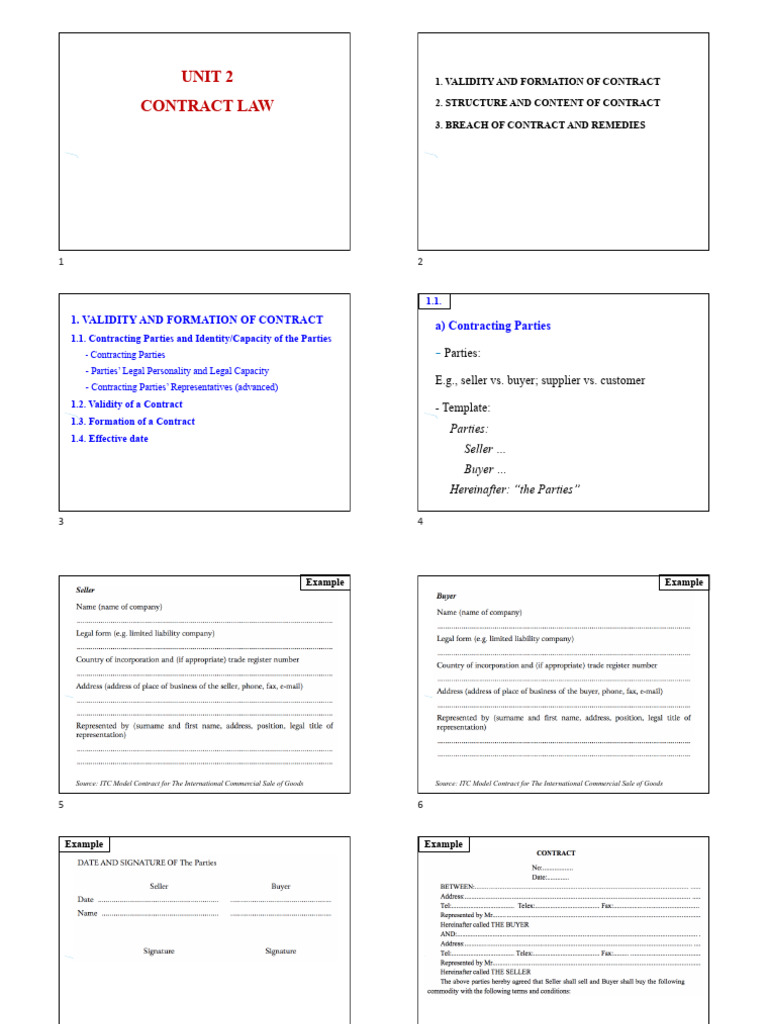 UNIT.2.Contract Law | PDF | Civil Law (Legal System) | Legal Concepts