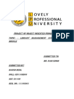 Project of Object Oriented Programming Topic: - Library Management System (Search