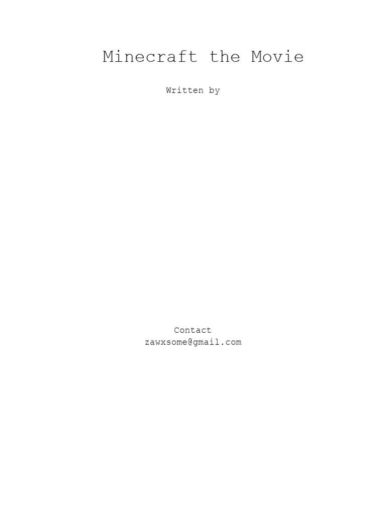 Minecraft Movie Script: Full Transcript | PDF