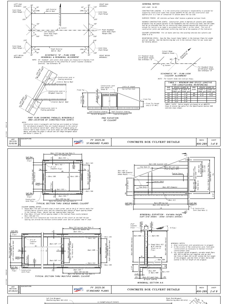 Box Culvert Construction Details 400-289 | PDF | Building Engineering ...