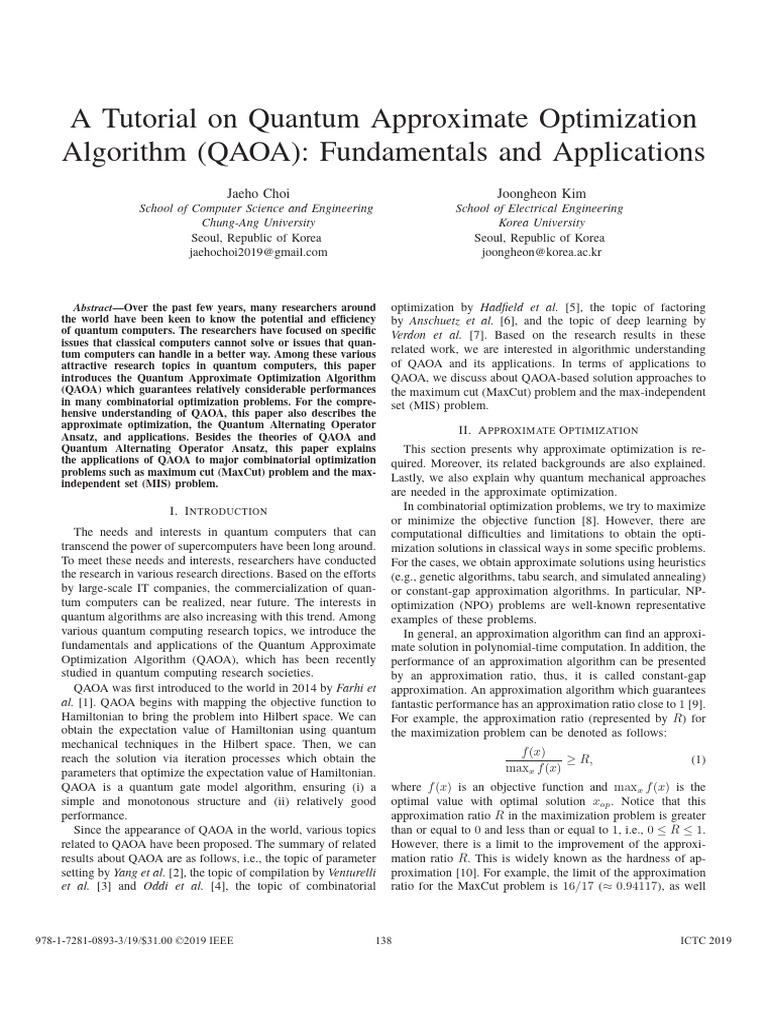 QAOA: Fundamentals and MaxCut Applications | PDF | Algorithms And Data ...