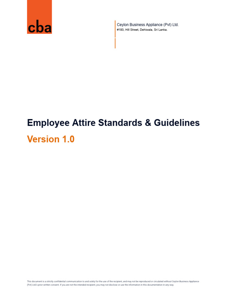 Employee Attire Standards Guide | PDF | Trousers | Clothing