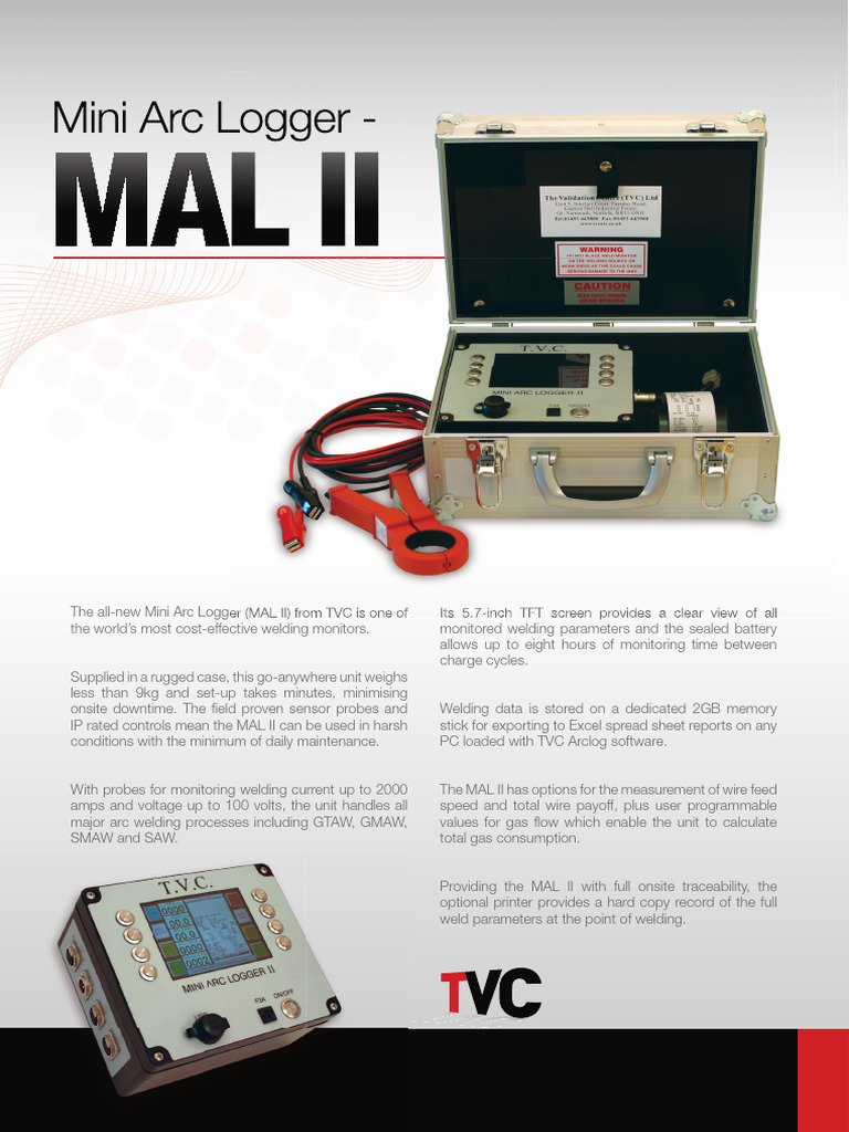 Mini Arc Logger MAL II Overview | PDF | Welding | Construction