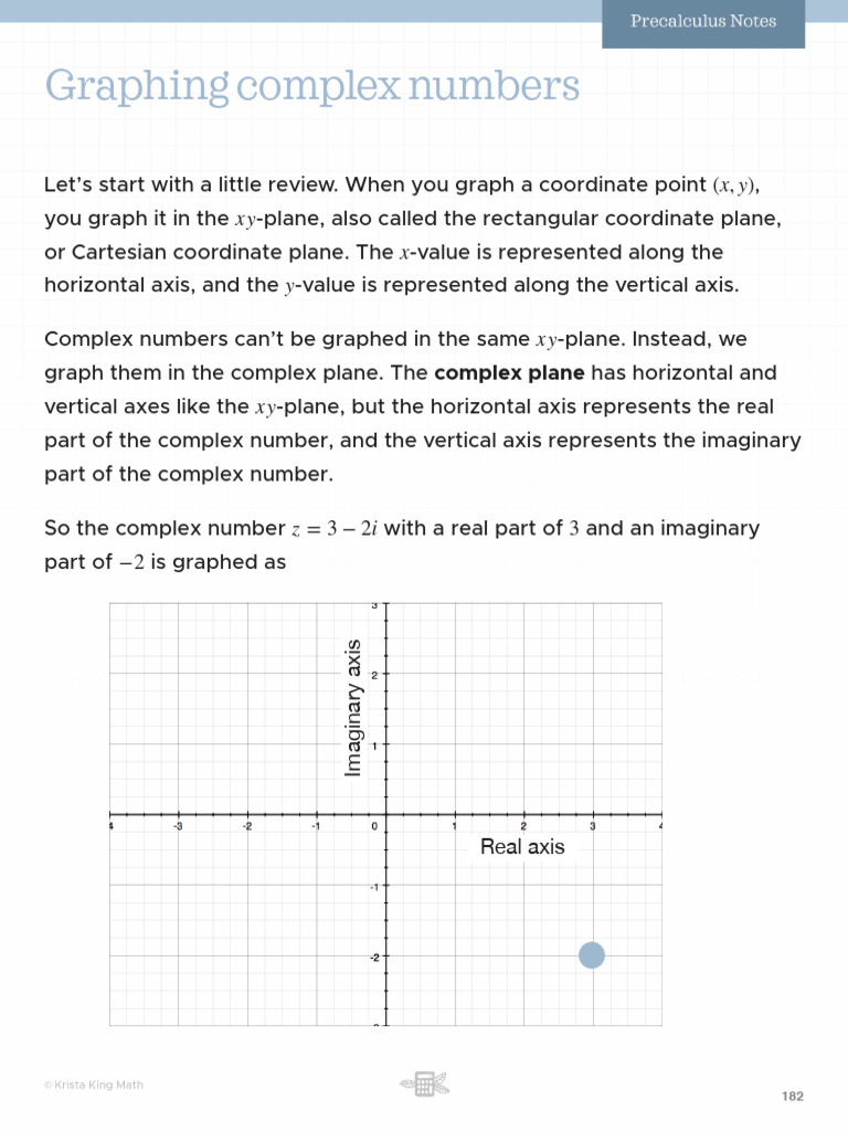 03 Graphing Complex Numbers | PDF | Cartesian Coordinate System ...
