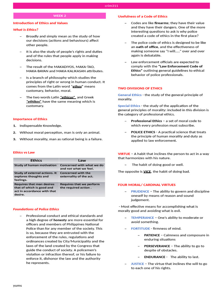 Understanding Ethics and Police Values | PDF | Police | Virtue