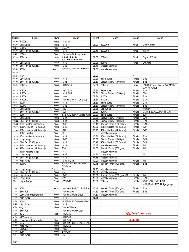 Programme With Event HP State-1 | PDF | Summer Olympic Games | Olympic ...
