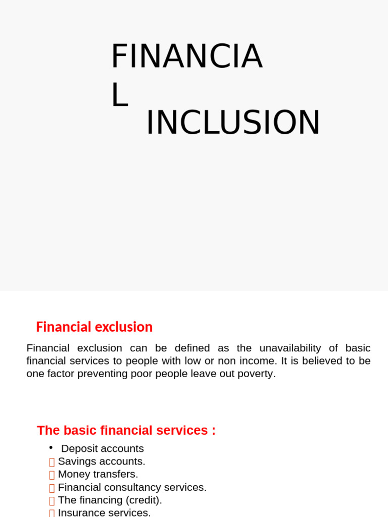 Financial Inclusion.V2 | PDF | Financial Inclusion | Banks