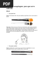Pincéis de maquiagem