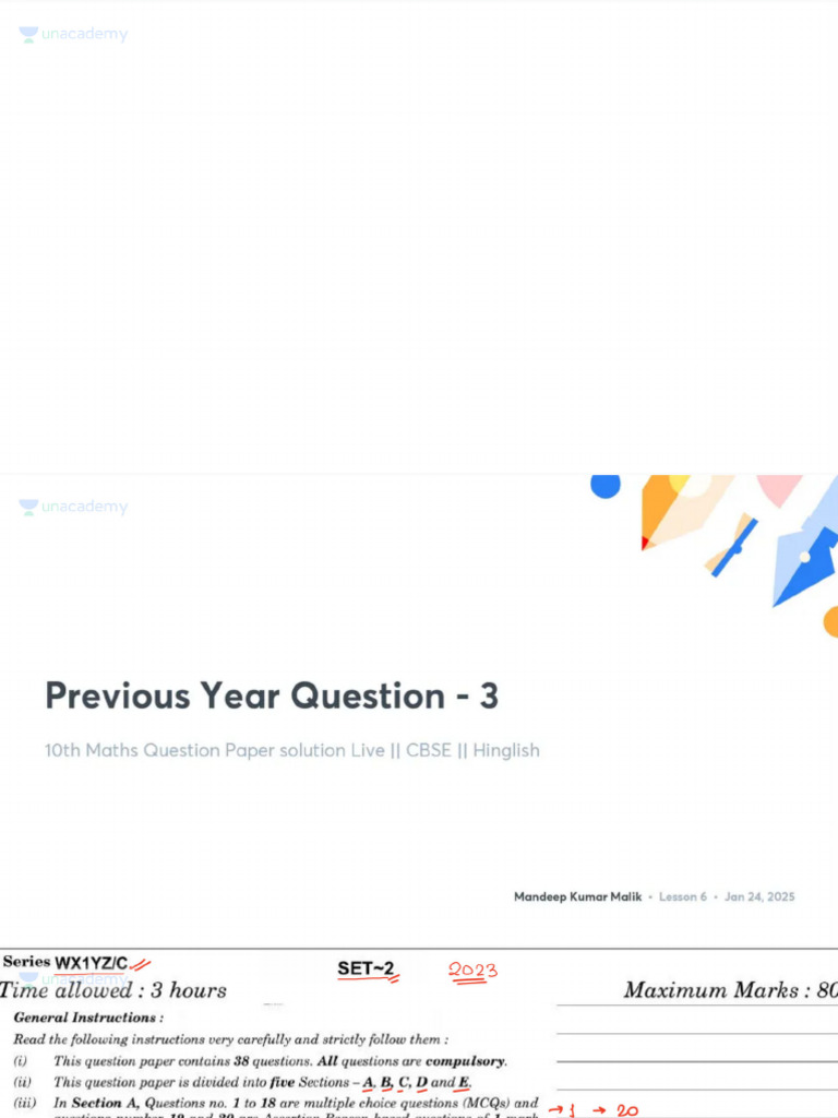 Previous Year Question 3 With Anno | PDF