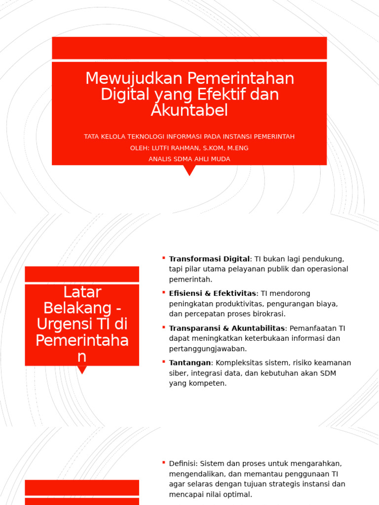 Tata Kelola TI untuk Pemerintahan Digital | PDF