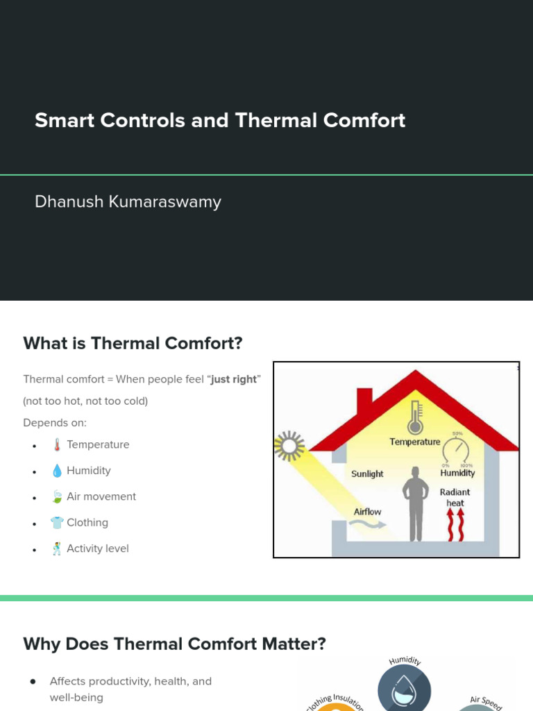 Smart Controls for Optimal Thermal Comfort | PDF | Temperature ...