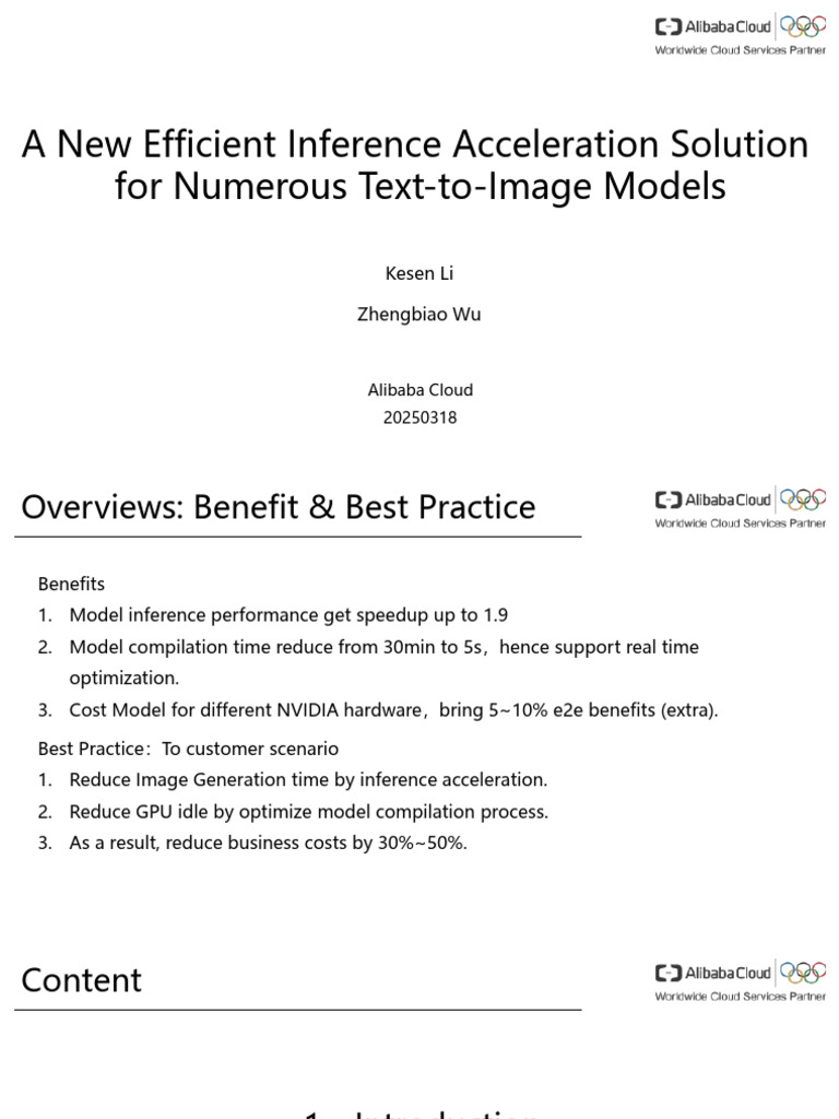 Efficient Inference for Text-to-Image Models | PDF | Computational ...