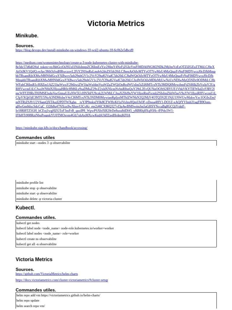 VictoriaMetrics Setup with Minikube | PDF | Computing | Computer Science